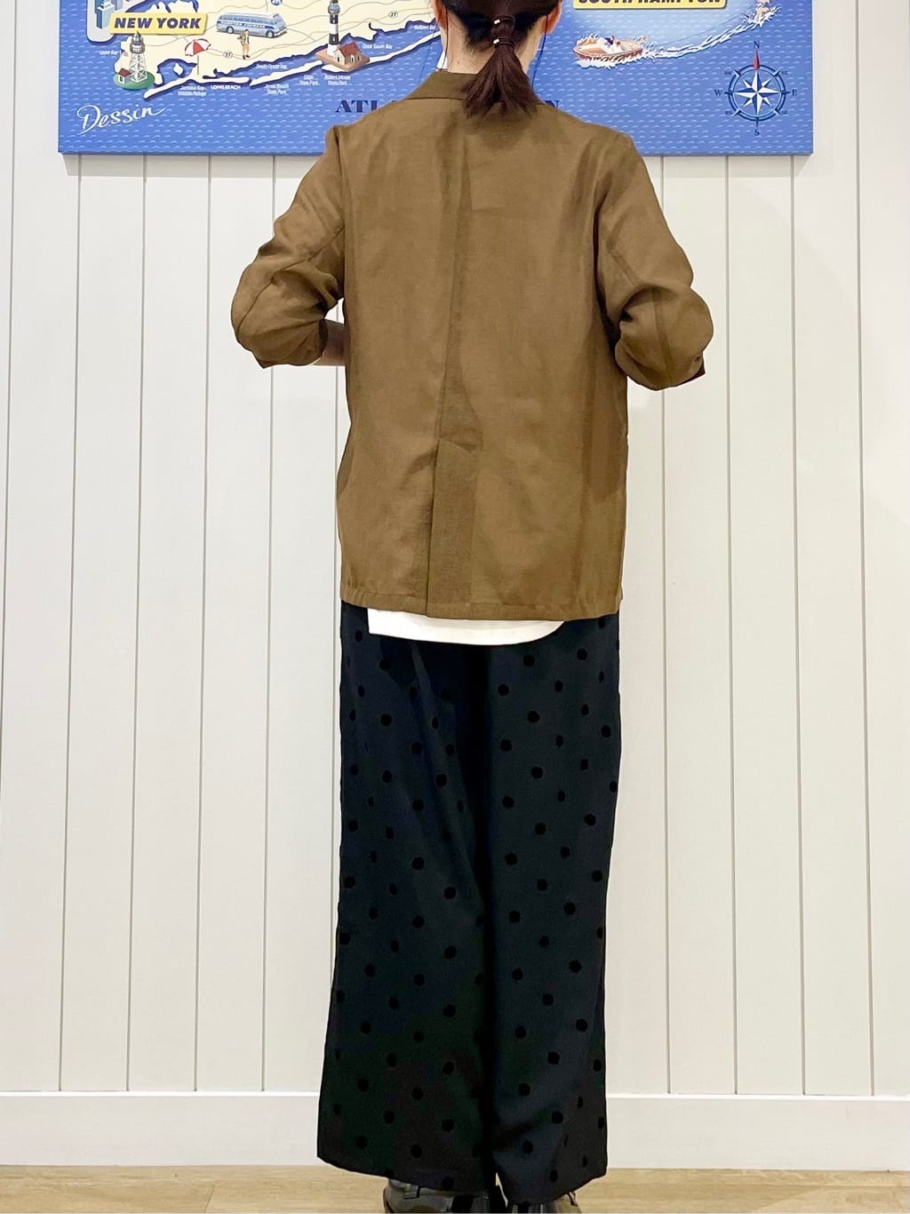 uwatokoさんの「Dessin｜【洗える】箔プリントロングTシャツ」を使ったコーディネート