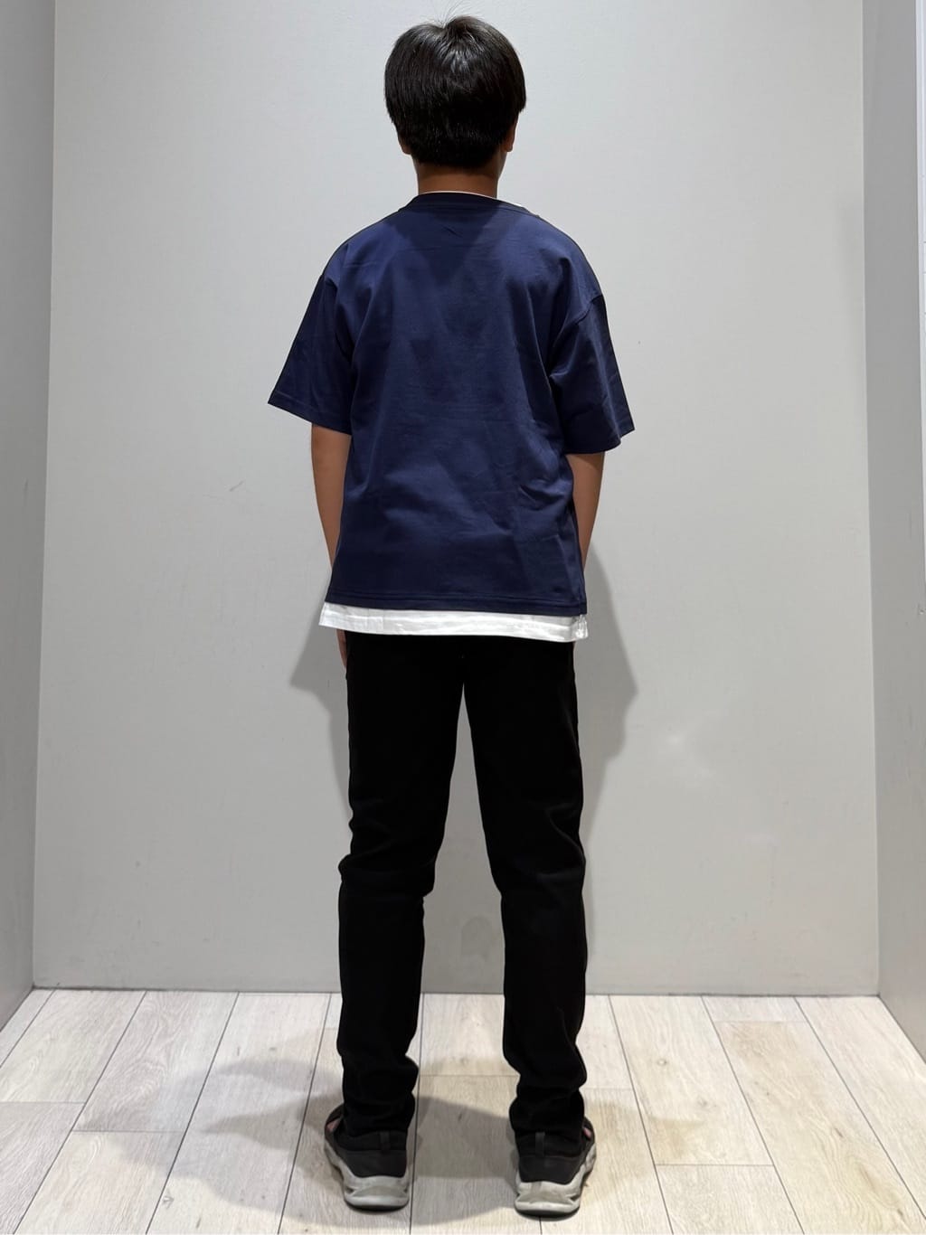 kuboさんの「THE SHOP TK｜【110－160】レイヤード風半袖Tシャツ/洗濯機OK」を使ったコーディネート