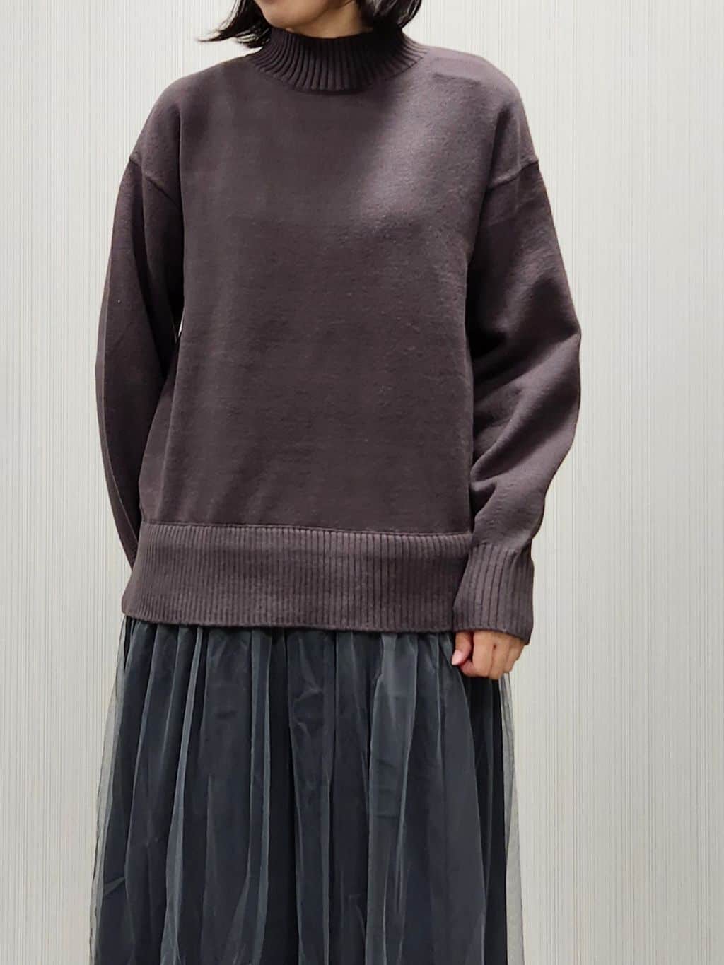 naraさんの「Dessin｜【洗える】ニットチュールドッキングワンピース」を使ったコーディネート