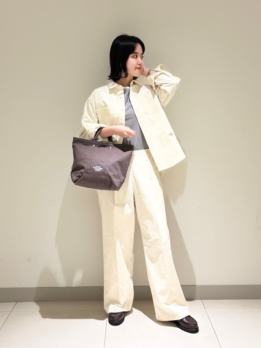 mayuさんの「Dessin｜【セットアップ可・洗える】マリンコーデュロイパンツ」を使ったコーディネート