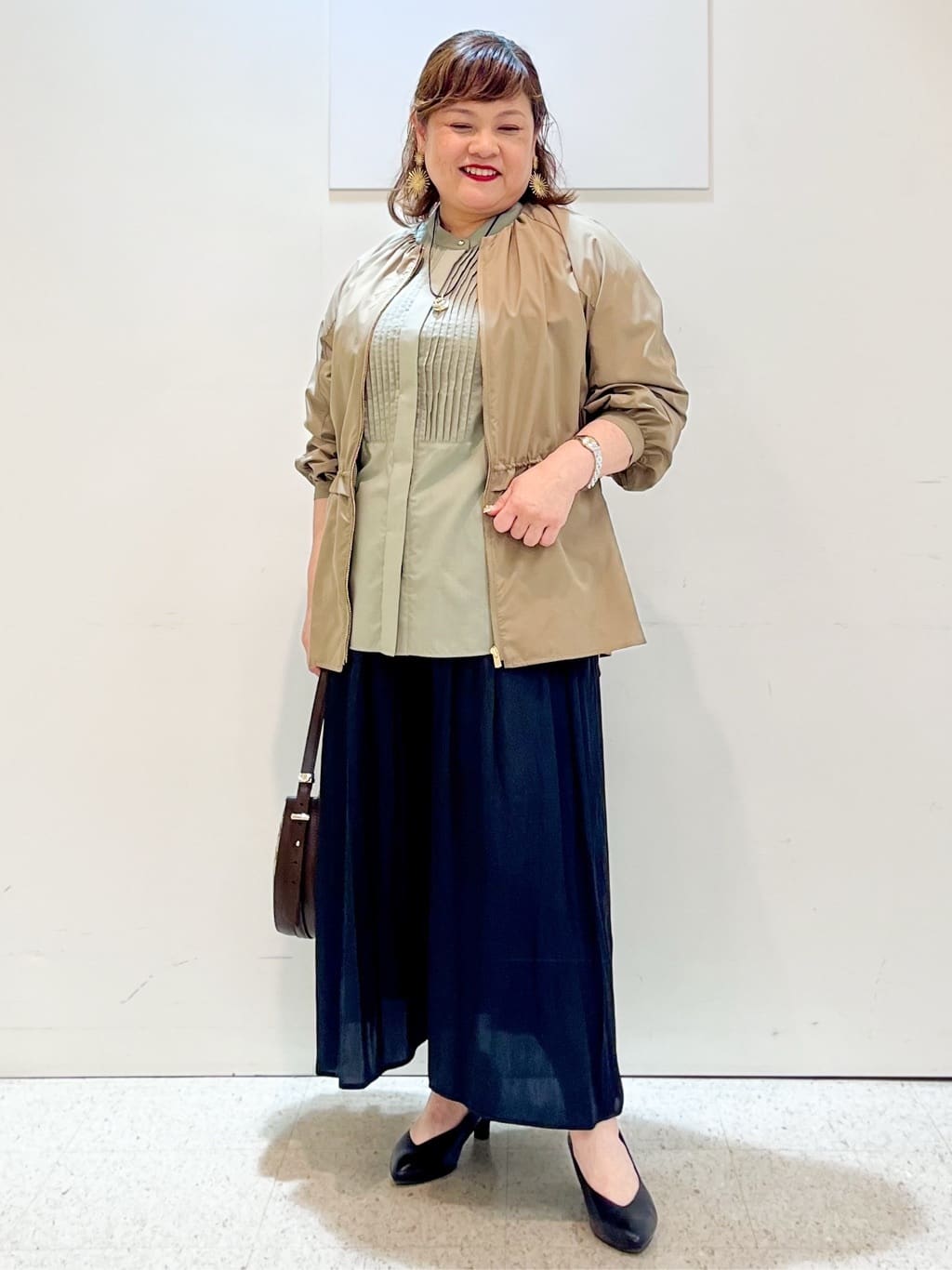 kimmyさんの「Reflect｜【パンツにもスカートにも合わせやすい◎】ライティブルゾン」を使ったコーディネート