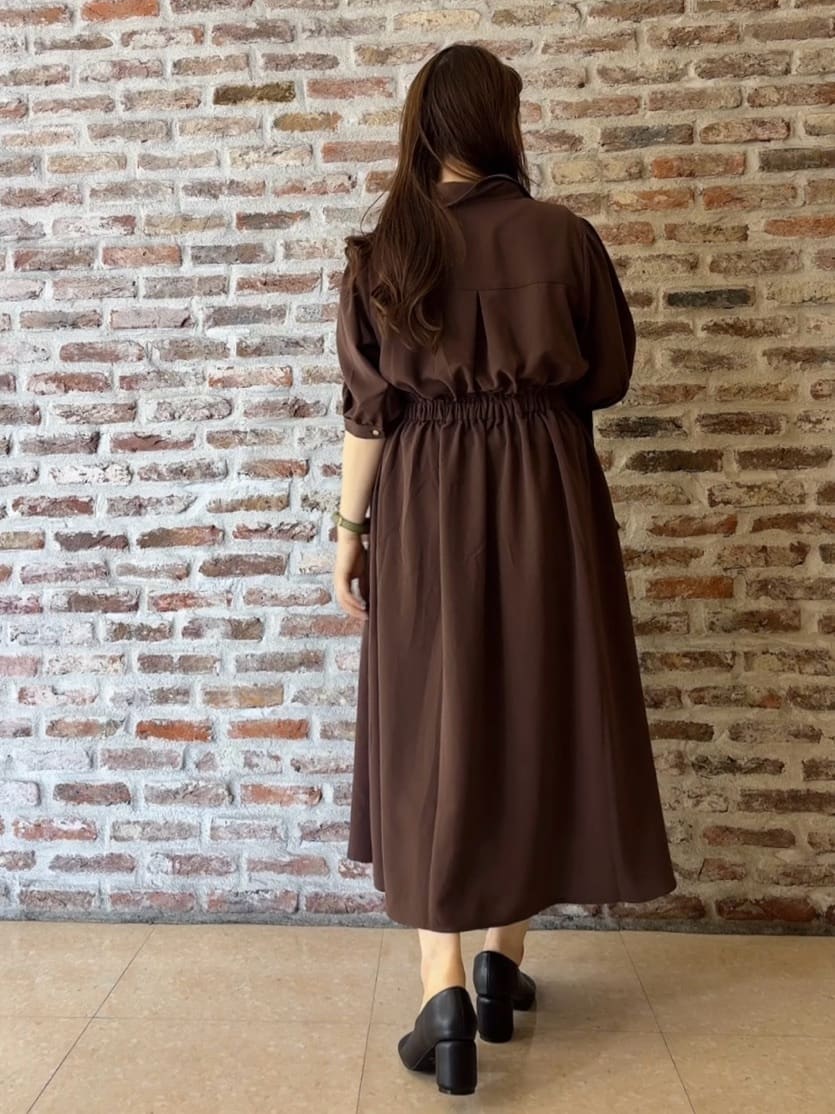 tokiさんの「THE SHOP TK｜5分袖シャツワンピース【防シワ/吸水速乾/UVケア/洗濯機OK】」を使ったコーディネート