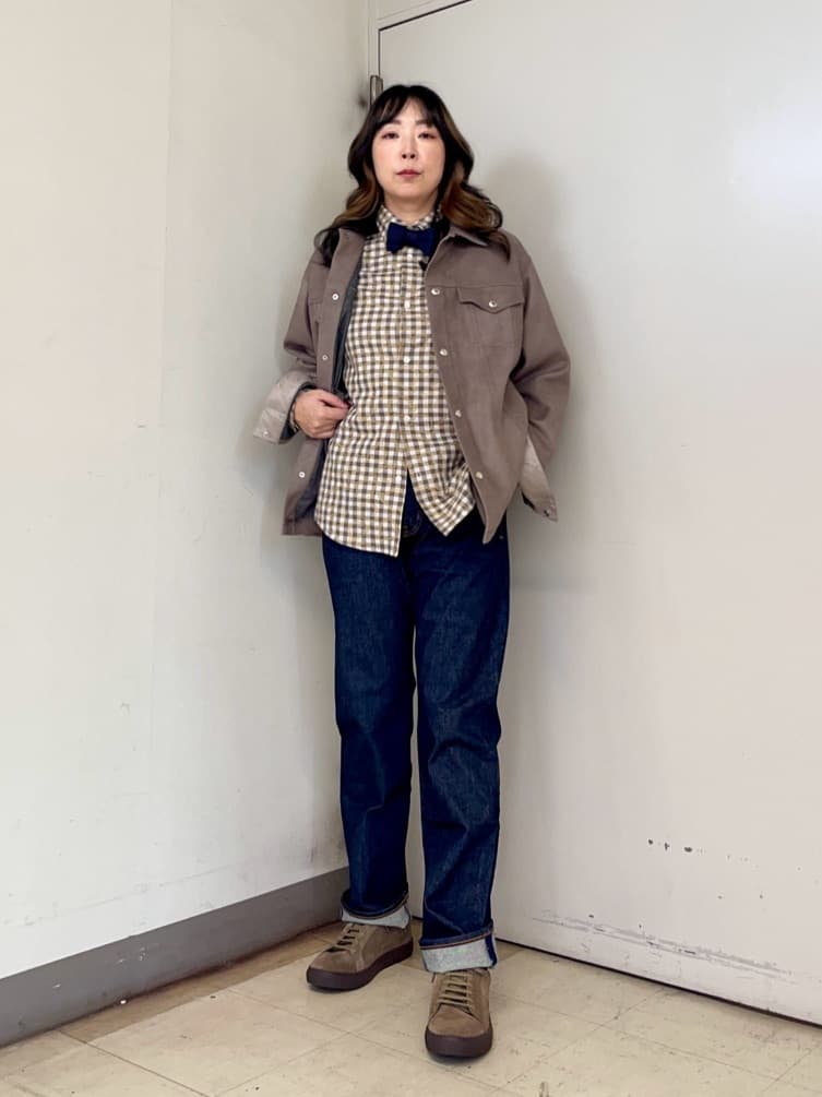 iwさんの「TAKEO KIKUCHI｜チェックボーラーガーゼシャツ」を使ったコーディネート