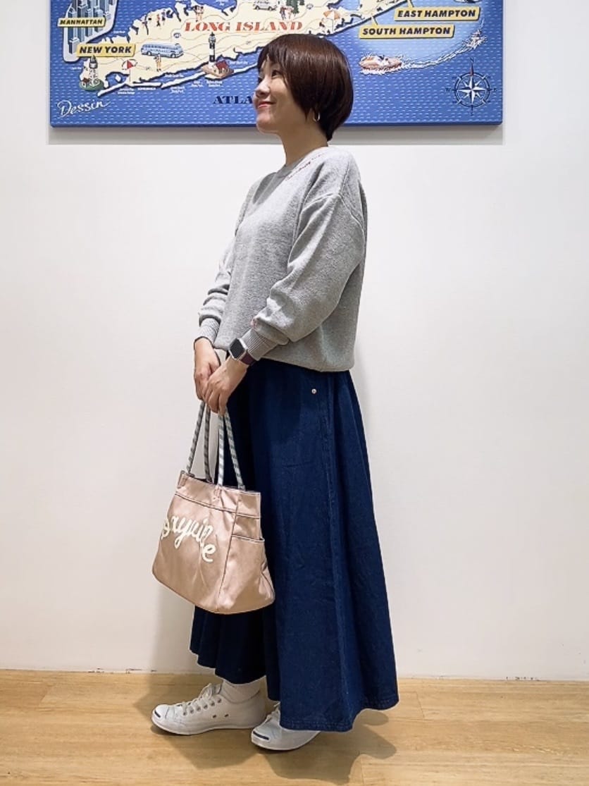 Hamaさんの「Dessin｜【洗える】刺繍入りジャカードニット」を使ったコーディネート