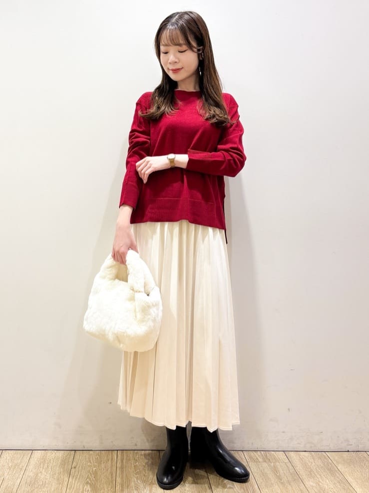 ayaさんの「index｜ボートネックニット／エクストラファインメリノウール【THEシリーズ／洗濯機OK】」を使ったコーディネート