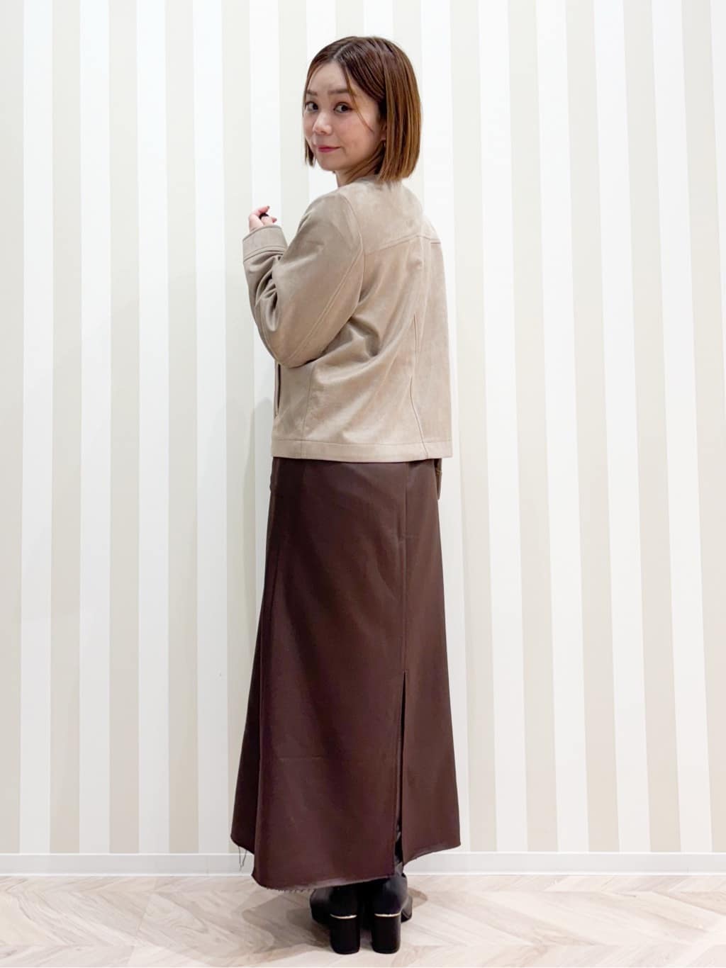 ナギさんの「SHOO･LA･RUE｜【洗濯機可/S-LL】毎日コーデに シアーテレコロンT」を使ったコーディネート