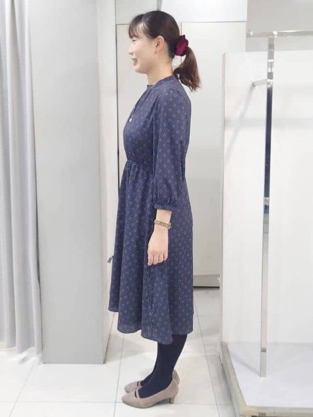 AZUSAさんの「Reflect｜【きちんと見え／通勤／セレモニーにおすすめ◎】ドット&times;ダイヤ柄ワンピース」を使ったコーディネート