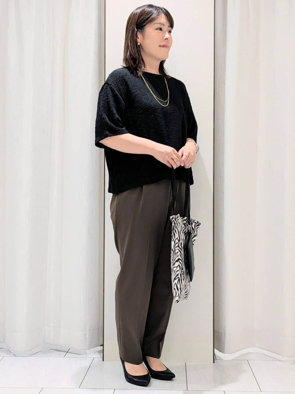 Onumaさんの「UNTITLED｜【五分袖/ジャージトップス】スラブカールマイヤープルオーバー」を使ったコーディネート