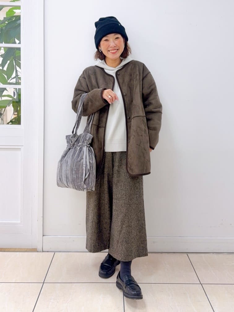 Osawaさんの「Dessin｜【2WAY】フェイクムートンコート」を使ったコーディネート