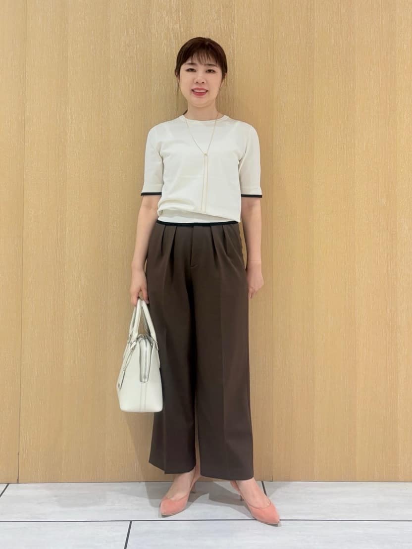 CHISATOさんの「UNTITLED｜【アンサンブル可/薄手/洗える】5分袖クルーニット」を使ったコーディネート