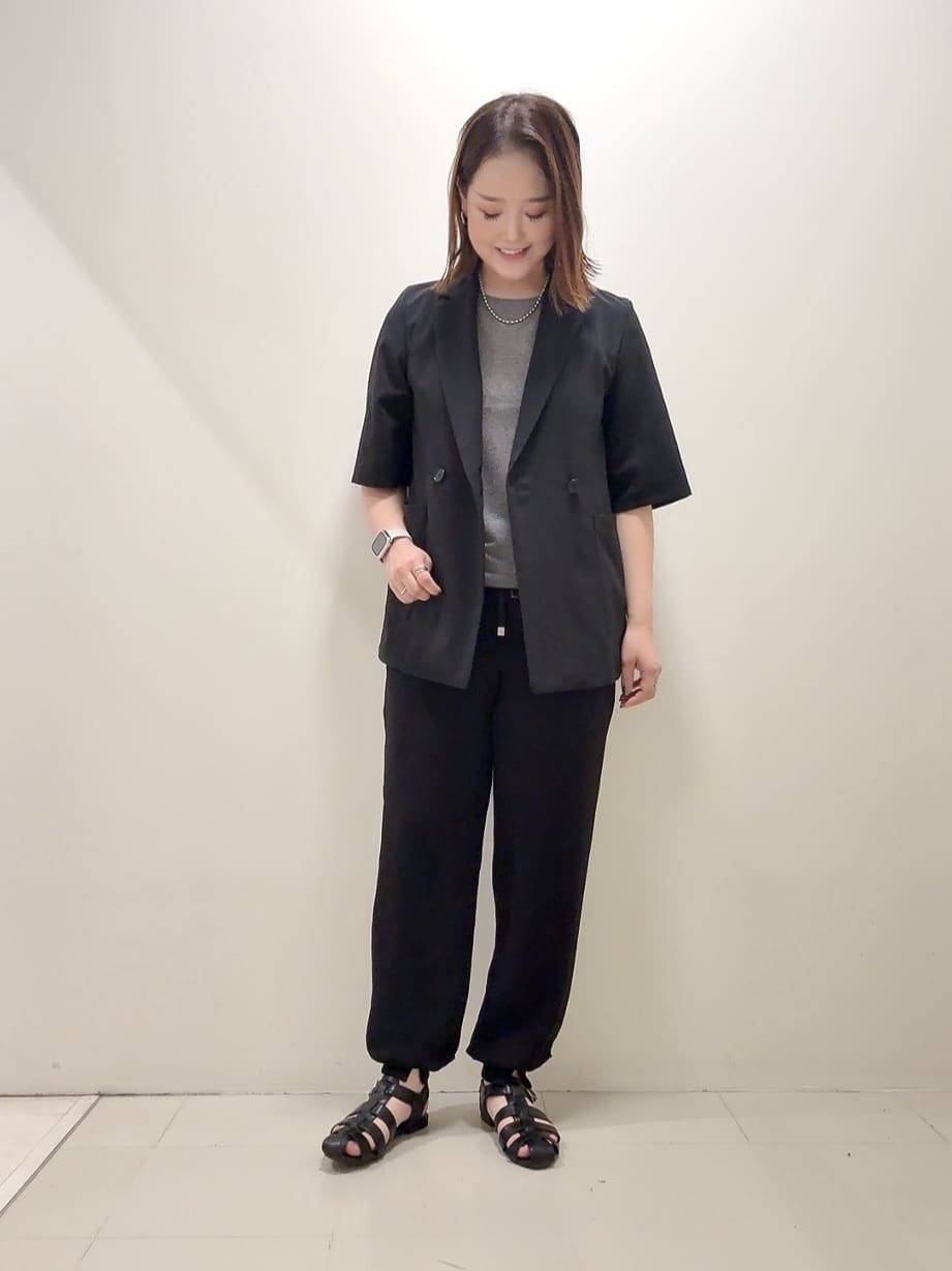 YUIさんの「UNTITLED｜【吸水速乾/洗える】ハーフスリーブジャケット」を使ったコーディネート
