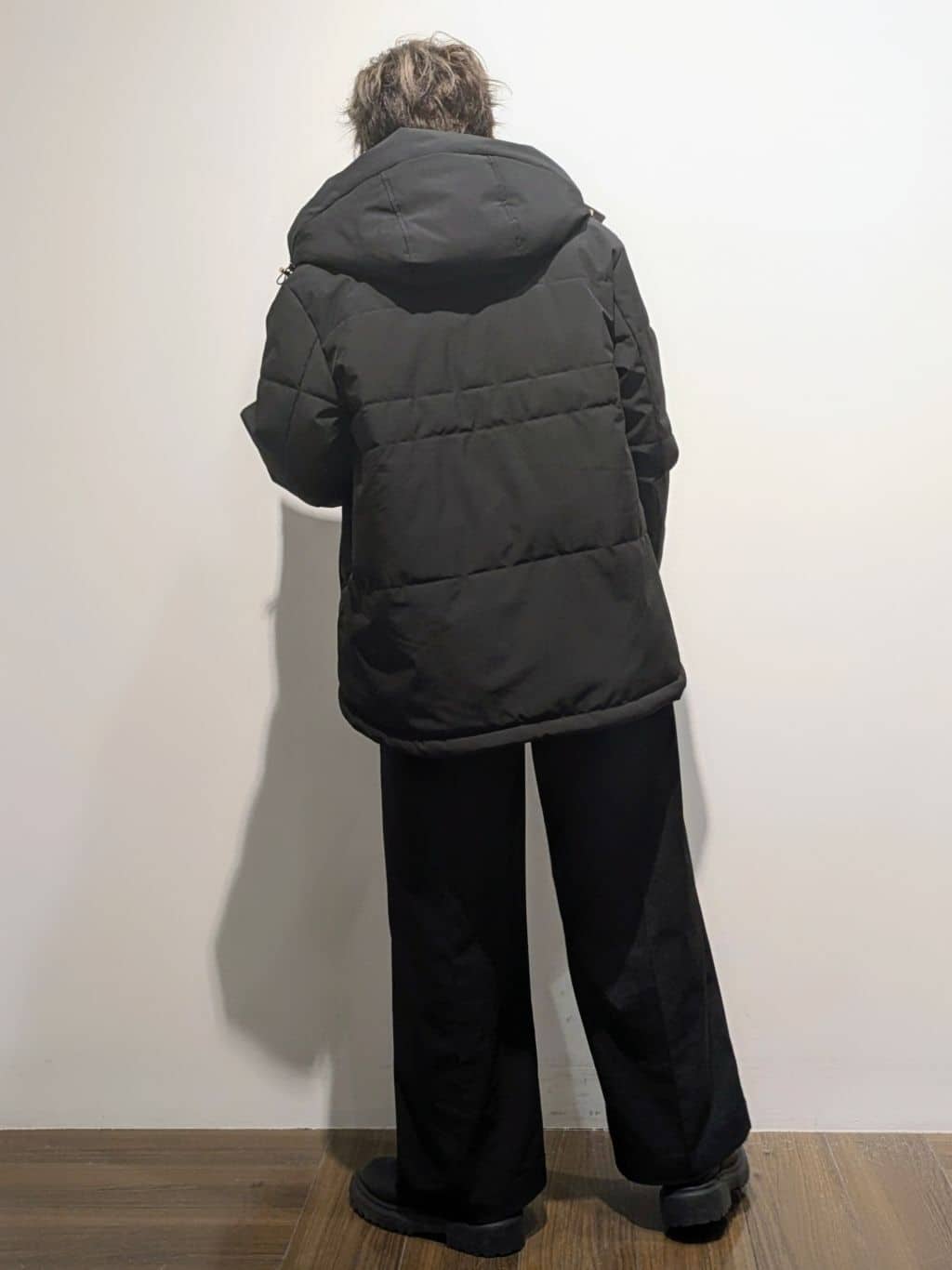4410さんの「THE SHOP TK｜【すっきり見えシルエット】上品ふわもこ中綿ブルゾン」を使ったコーディネート