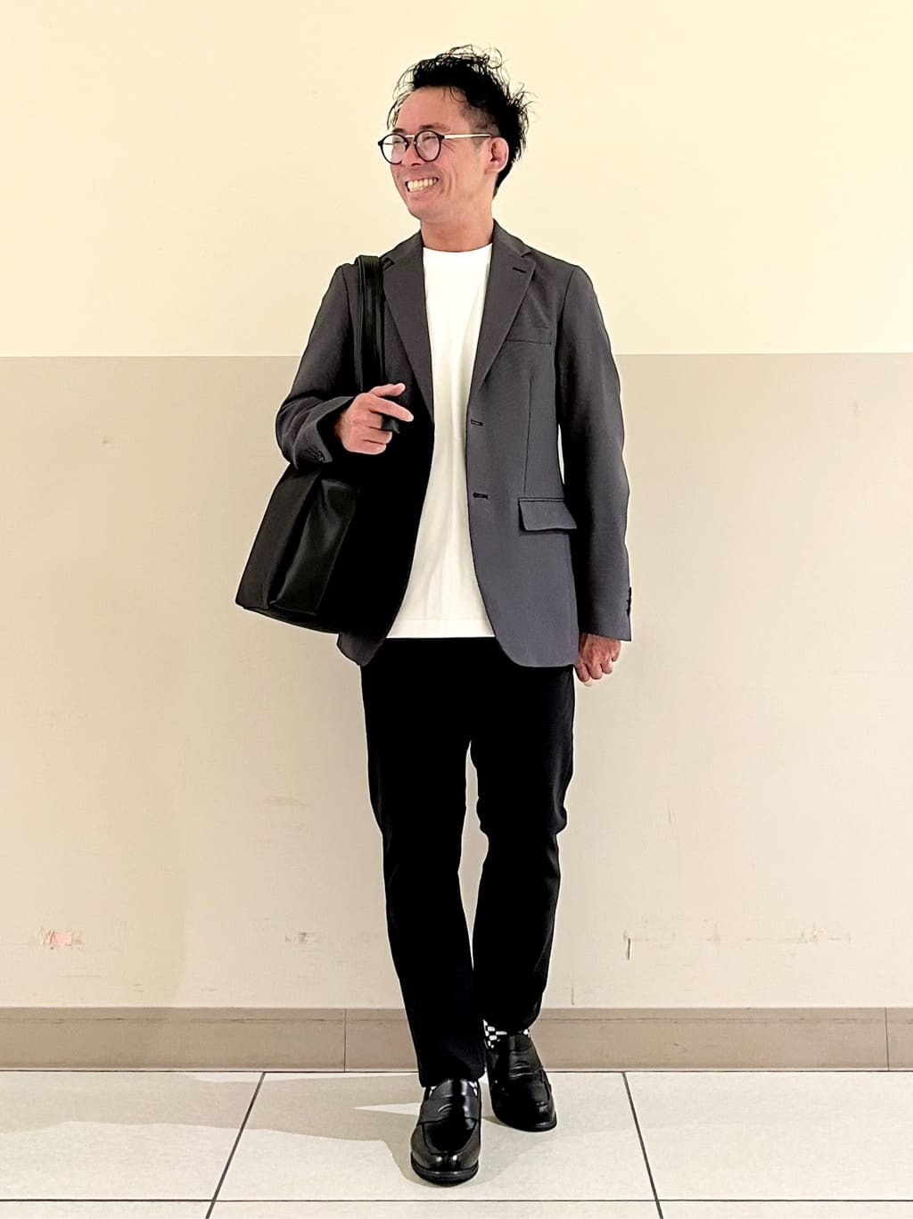 KENJI Iさんの「THE SHOP TK｜バーズアイジャケット 【洗濯機OK/セットアップ可】」を使ったコーディネート