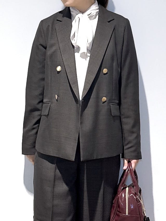 みーさんの「grove｜【カセット服】ダブルブレストテーラードジャケット」を使ったコーディネート