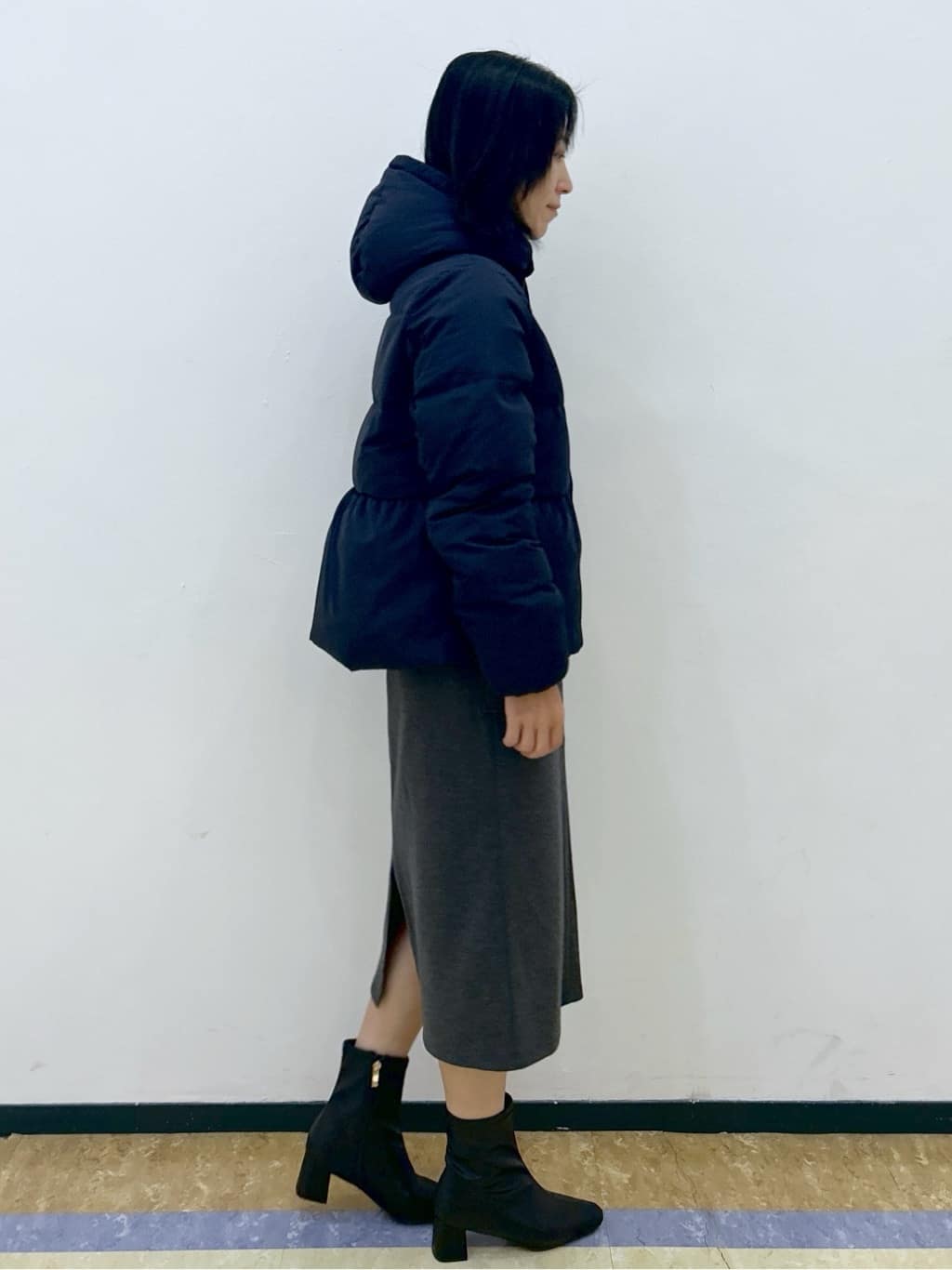 su.さんの「index｜KAWADAダウンペプラムショートコート【撥水／洗濯機OK／静電気防止裏地】」を使ったコーディネート