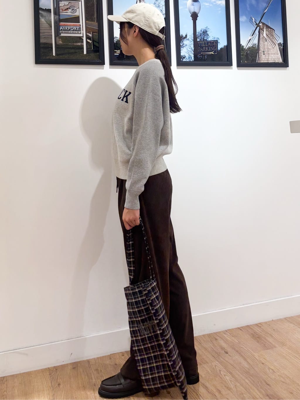 Ririkaさんの「Dessin｜チェックトートバッグ」を使ったコーディネート
