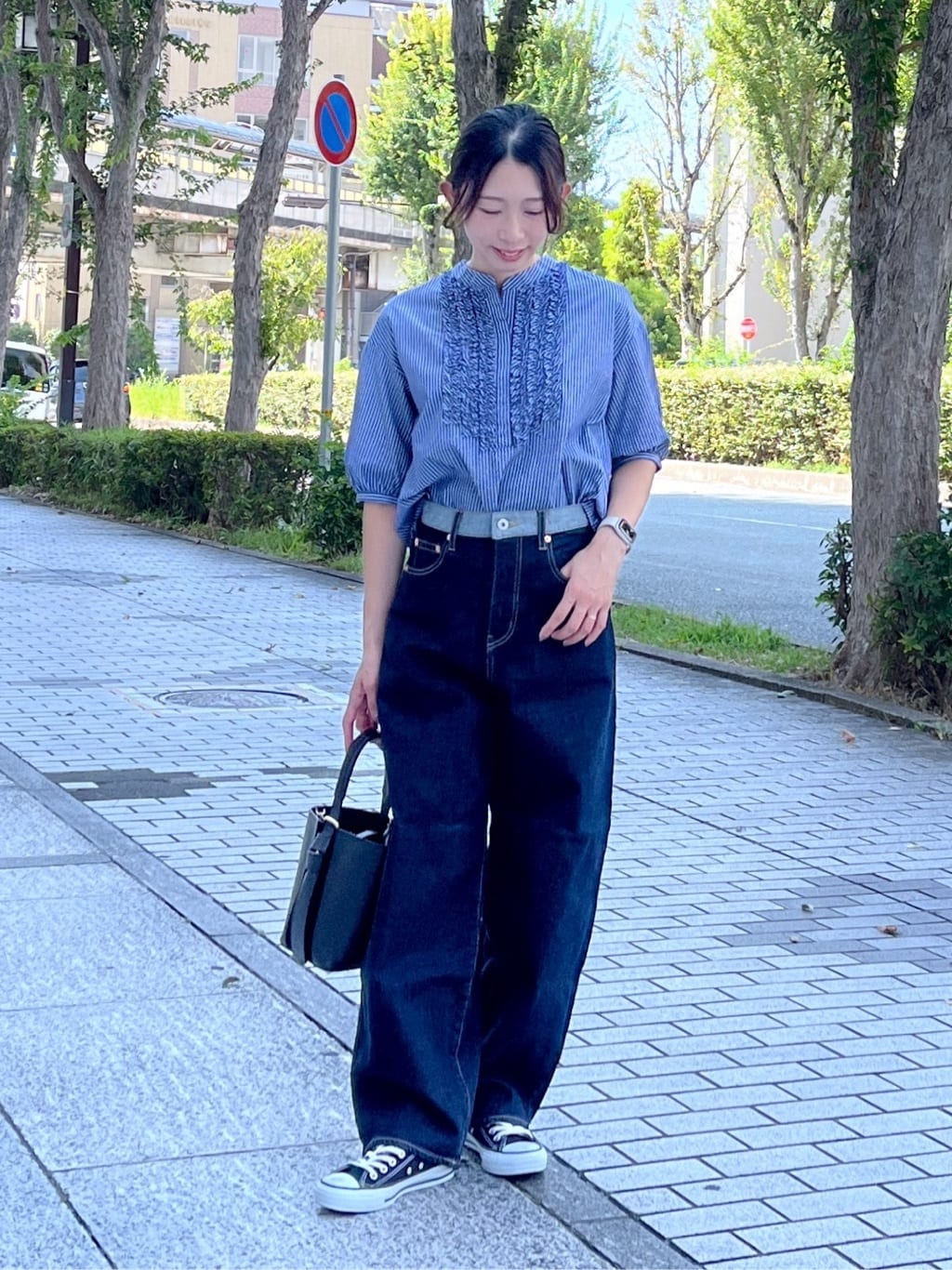 canaさんの「Dessin｜【洗える】デニムカーブパンツ」を使ったコーディネート