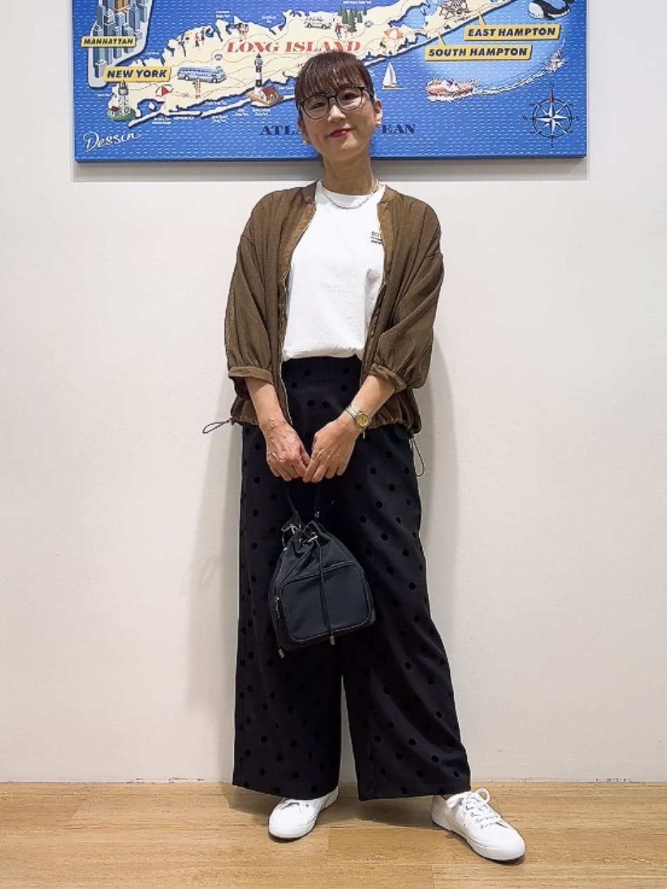 Yasucoさんの「Dessin｜【洗える】メッシュシアージャケット」を使ったコーディネート