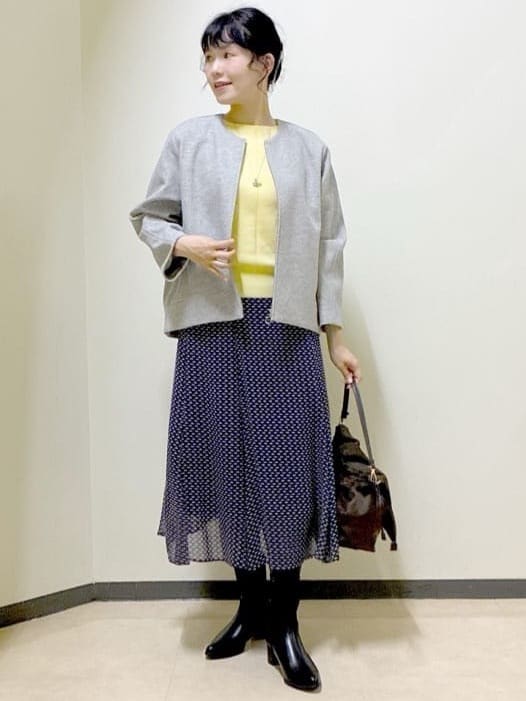  beni_gingerさんの「Reflect｜【選べる8色／スカートにもパンツにも◎】ウール混ボートネックニット」を使ったコーディネート
