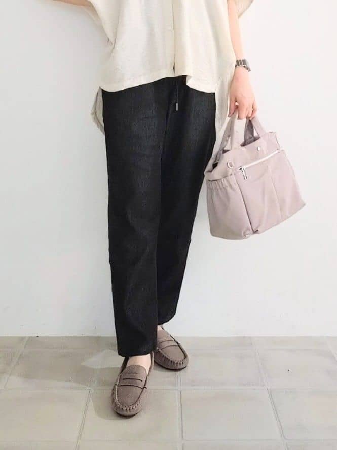 miomioさんの「SHOO･LA･RUE｜【洗える/S-LL/5分袖】1枚でも羽織としても。さらさらドレープシャツ」を使ったコーディネート