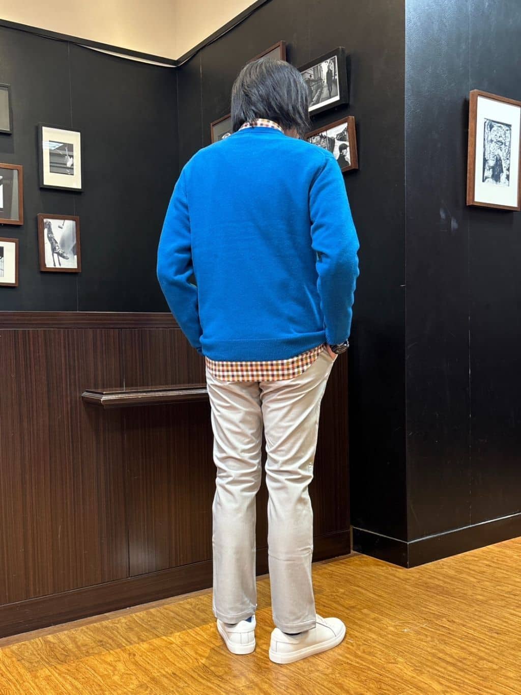 moritaさんの「TAKEO KIKUCHI｜【Air Palette Knit】ワンポイント カラーニット プルオーバー」を使ったコーディネート