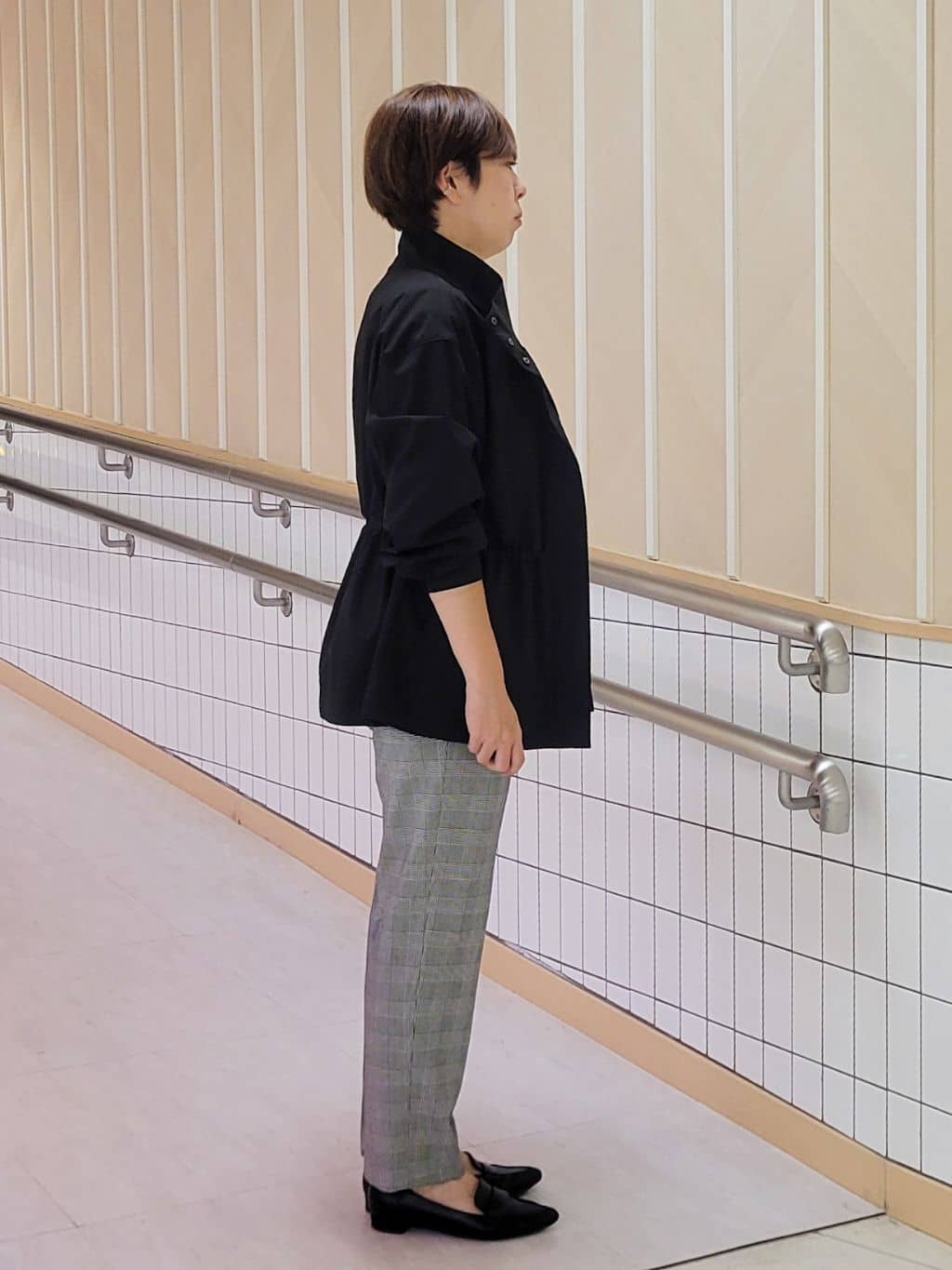 tomoさんの「COUP DE CHANCE｜【手洗い可／裏地なし／ウエスト絞り可】スタンド衿ブルゾン」を使ったコーディネート