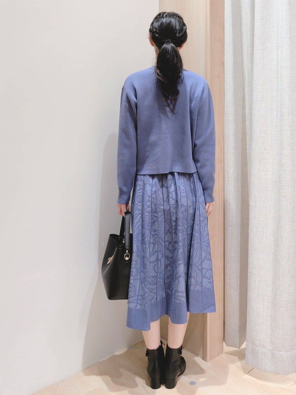 Yuiさんの「grove｜プリーツレイヤードニットプルオーバー」を使ったコーディネート