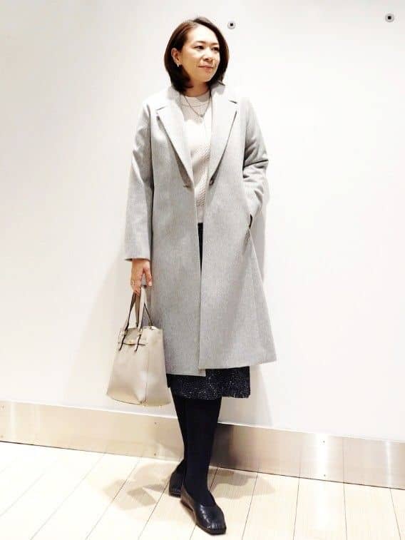 ⭐︎m.peatchan⭐︎さんの「Reflect｜【ほんのりラメ感◎】ケーブル柄ニット」を使ったコーディネート