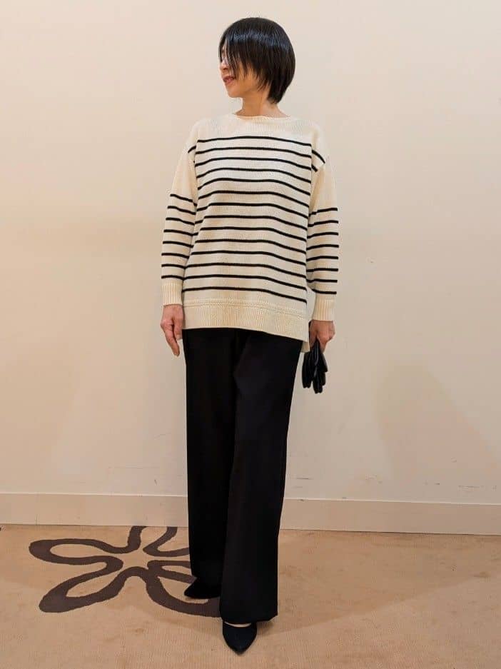 jamさんの「Reflect｜【SS-4Lサイズ／衿が顔に当たらない◎】スタンドネックミドルコート」を使ったコーディネート