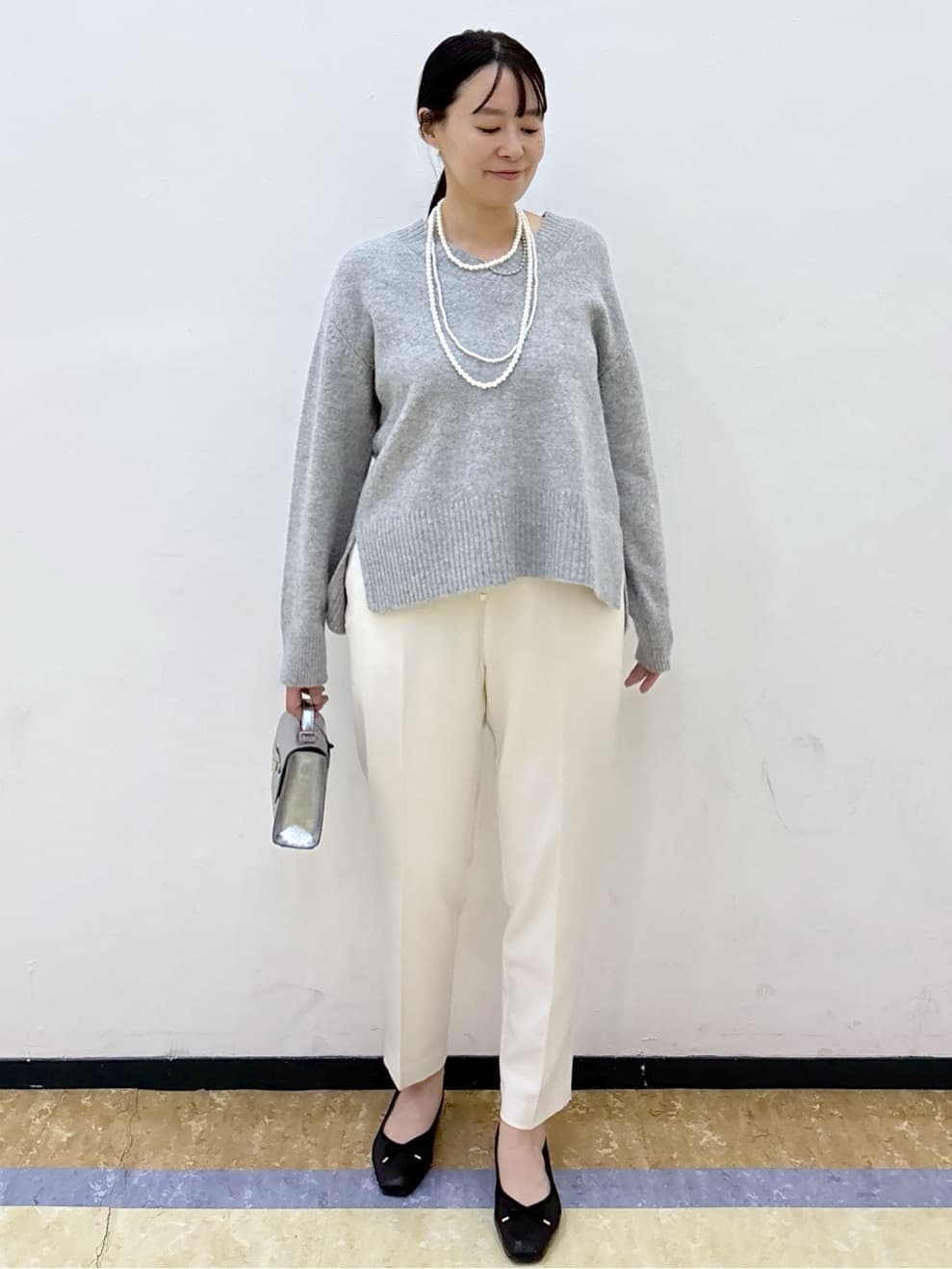 akariさんの「OPAQUE.CLIP｜カシミヤブレンドウールミドルピーコート」を使ったコーディネート