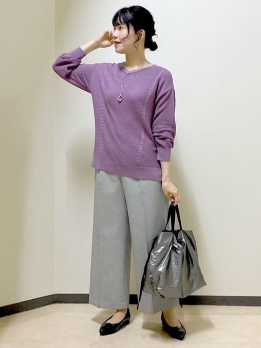  beni_gingerさんの「Reflect｜【パンツ合わせにぴったり◎】ゆったりオフボディニット」を使ったコーディネート