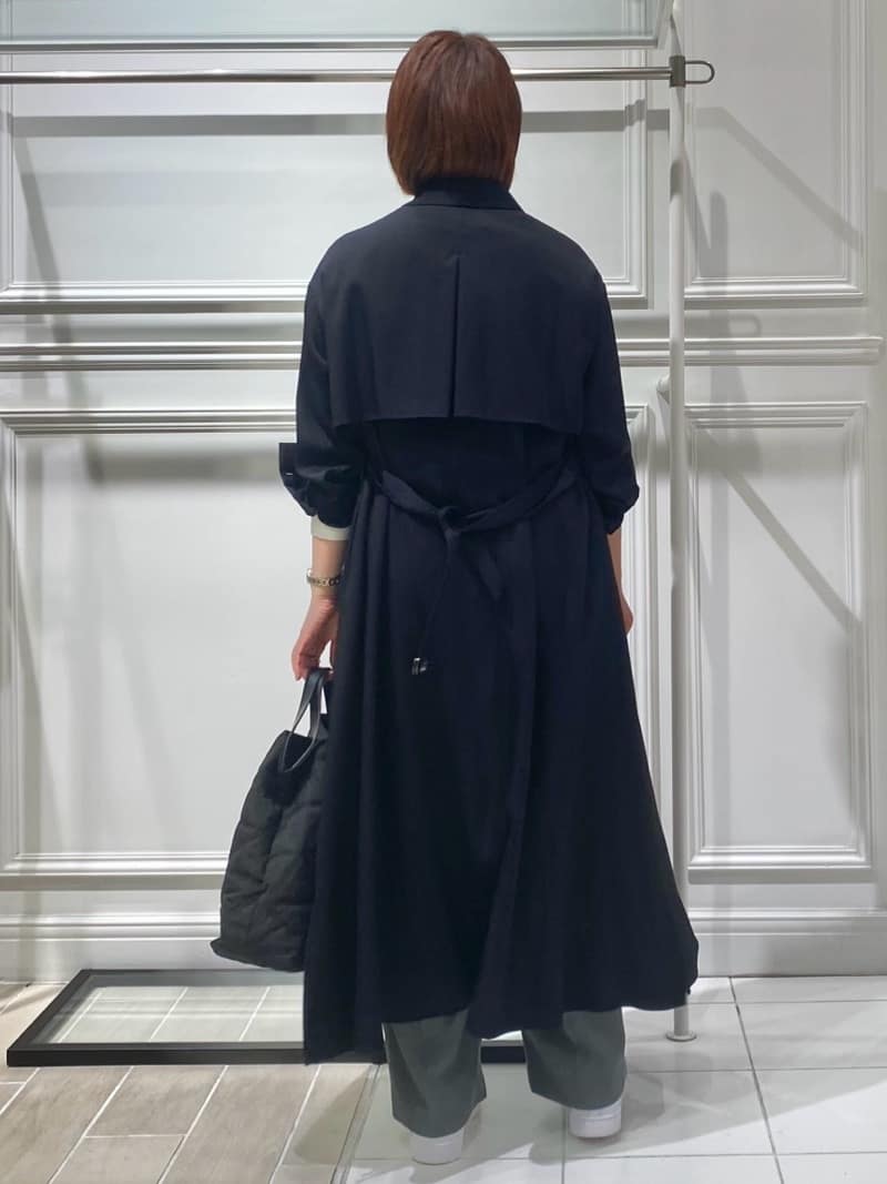 AKKOさんの「UNTITLED｜【前開きボタン/ベルト付/羽織シャツ/】2WAYトレンチ風ワンピース」を使ったコーディネート