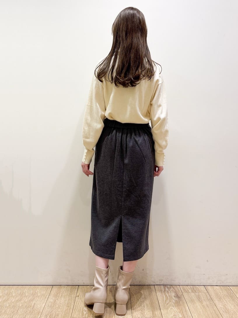 ayaさんの「index｜ふんわりボトルネックパフスリーブニット【洗濯機OK】」を使ったコーディネート