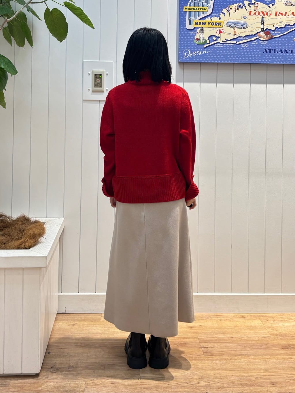 OKADAさんの「Dessin｜【洗える】センタータックラインハイネックニット」を使ったコーディネート