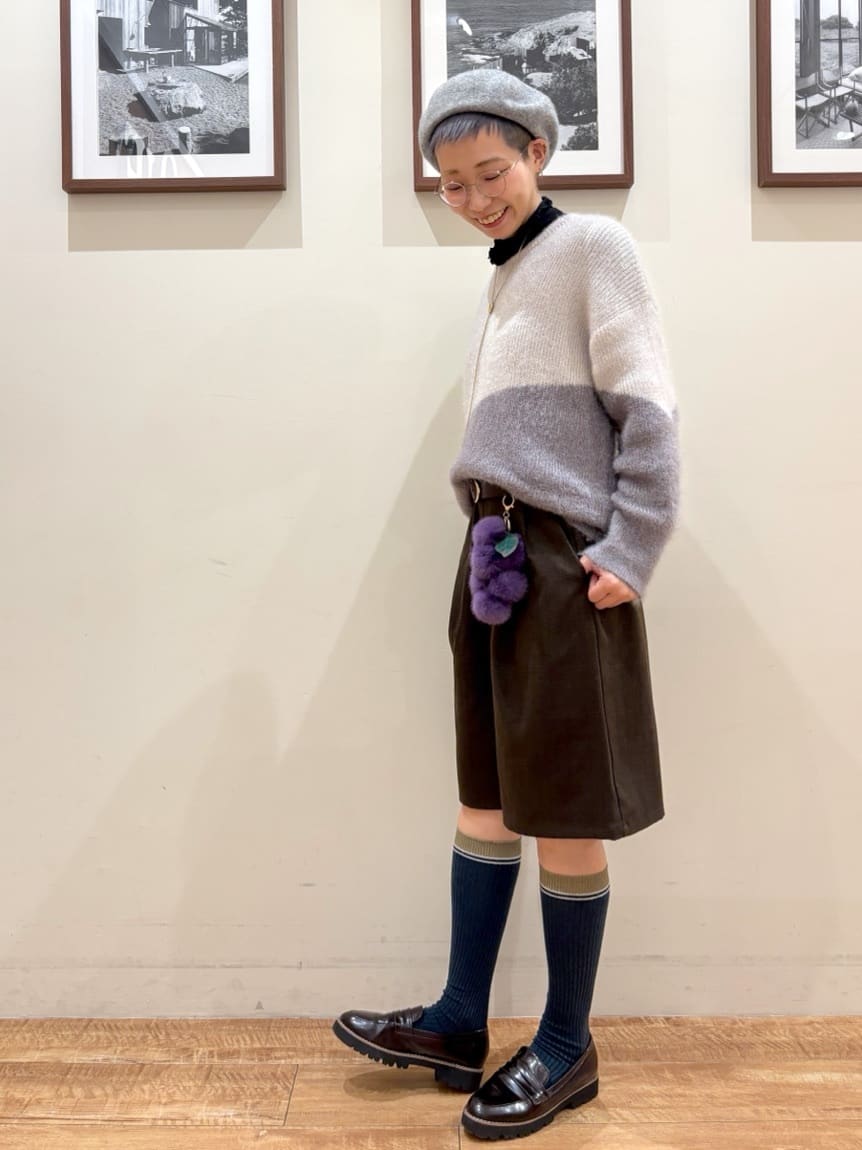 Ayumiさんの「SHOO･LA･RUE｜【セットアップ可】チェック柄タックハーフパンツ」を使ったコーディネート