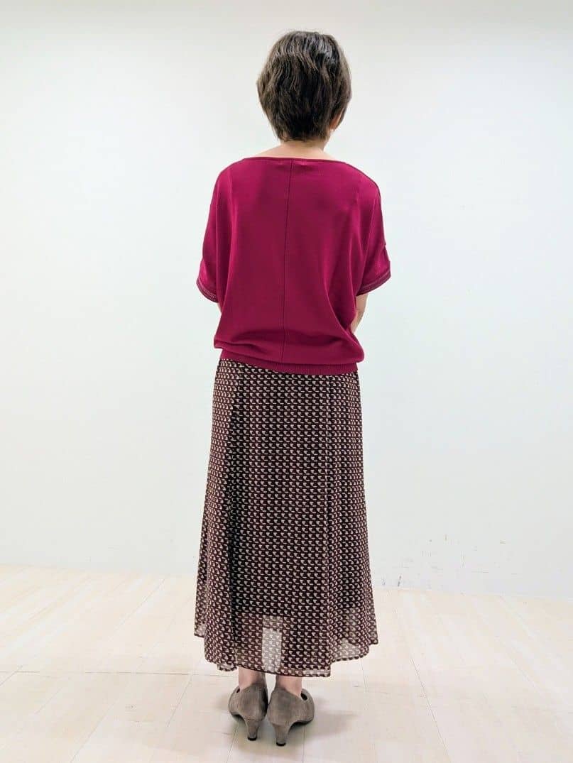nishiさんの「Reflect｜【選べる7色◎／手洗い可／二の腕カバー】半袖ニット」を使ったコーディネート