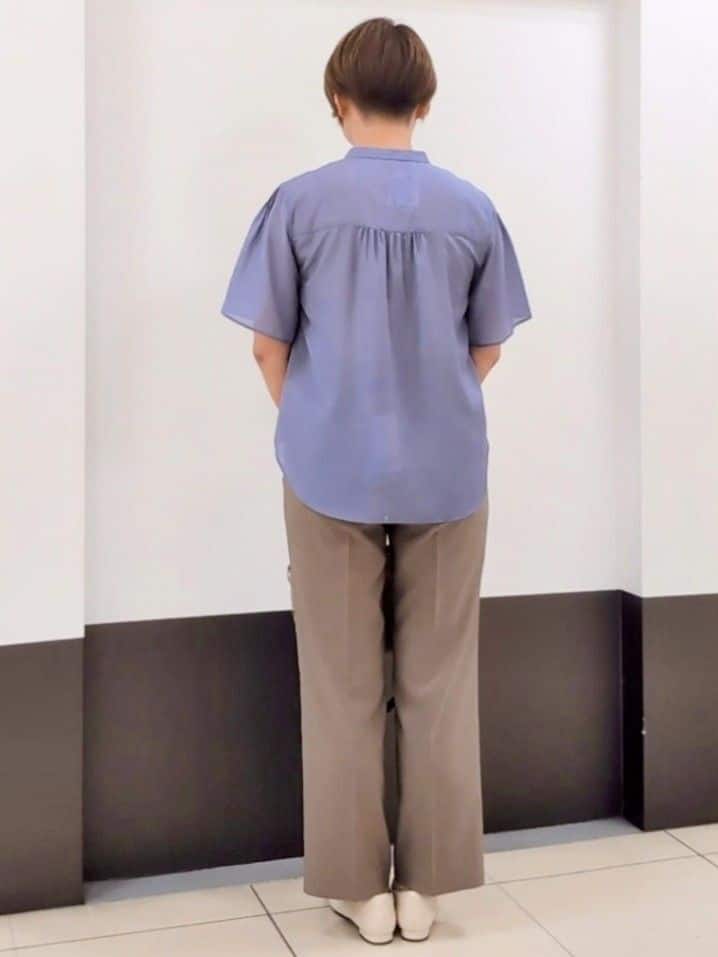 じゅりさんの「Reflect｜【マシンウォッシュ可】リネンライクフレアパンツ」を使ったコーディネート