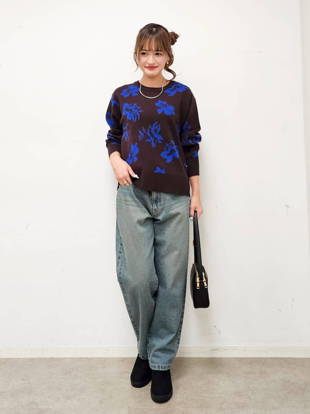 ゆゆさんの「SHOO･LA･RUE｜【洗濯機可/毛玉レス】大人世代も取り入れやすい スウェットライク アソートニット」を使ったコーディネート