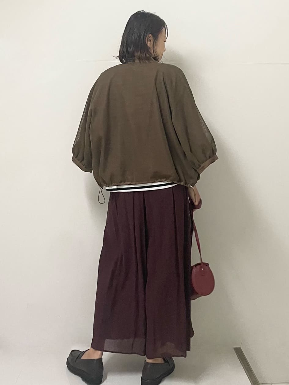 ISOさんの「Dessin｜【ウエストゴム/洗える】シアーエアリーパンツ」を使ったコーディネート