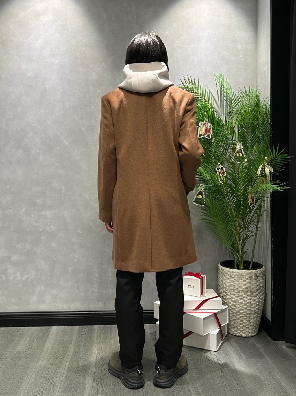 ruiさんの「TAKEO KIKUCHI｜カシミヤブレンド ビーバー調ステンカラーコート」を使ったコーディネート