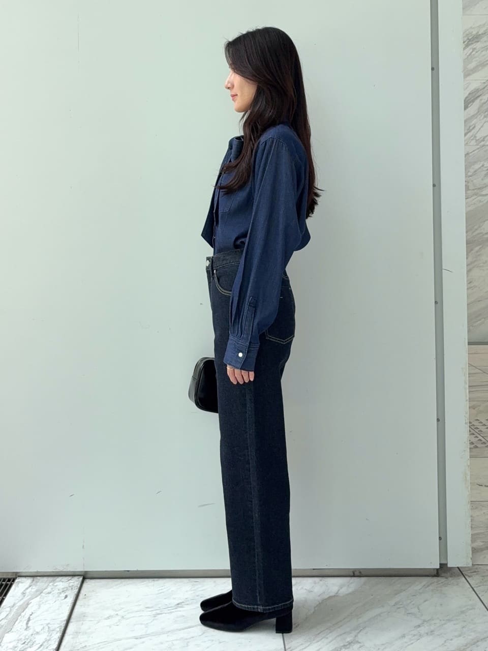 えりさんの「OPAQUE.CLIP｜ストレッチストレートデニム【洗濯機洗い可】」を使ったコーディネート