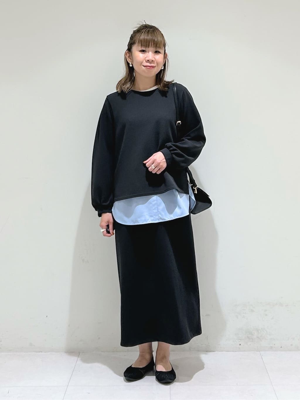 tsuyuさんの「INDIVI｜【コットン】シャツ切り替えカットソー」を使ったコーディネート