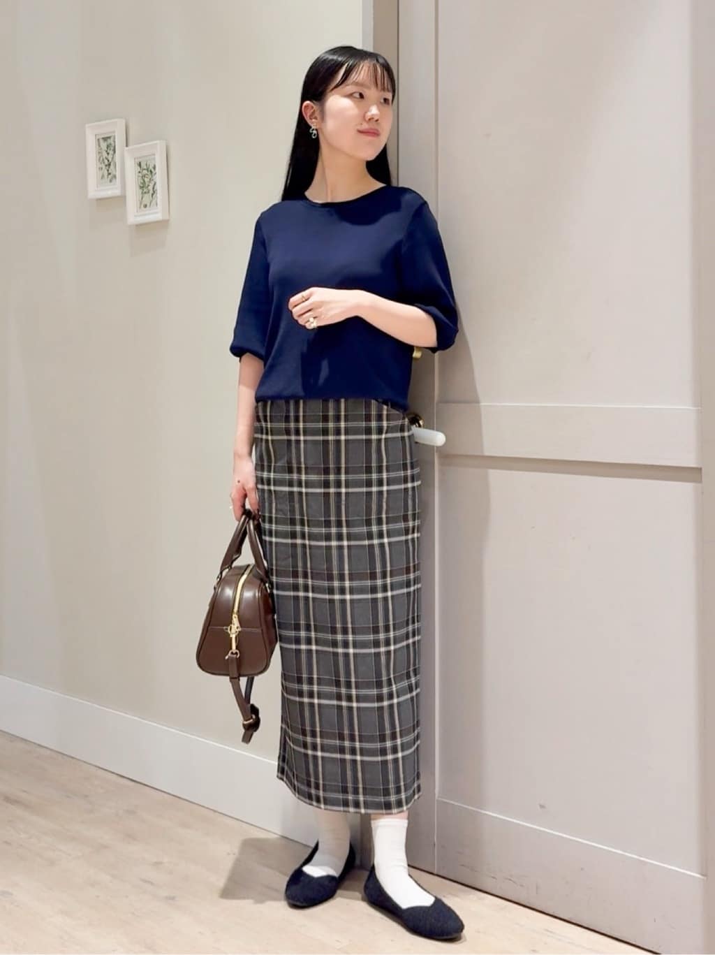 Mayuさんの「grove｜ひんやり多機能・やわらかドライタッチ五分袖プルオーバー」を使ったコーディネート