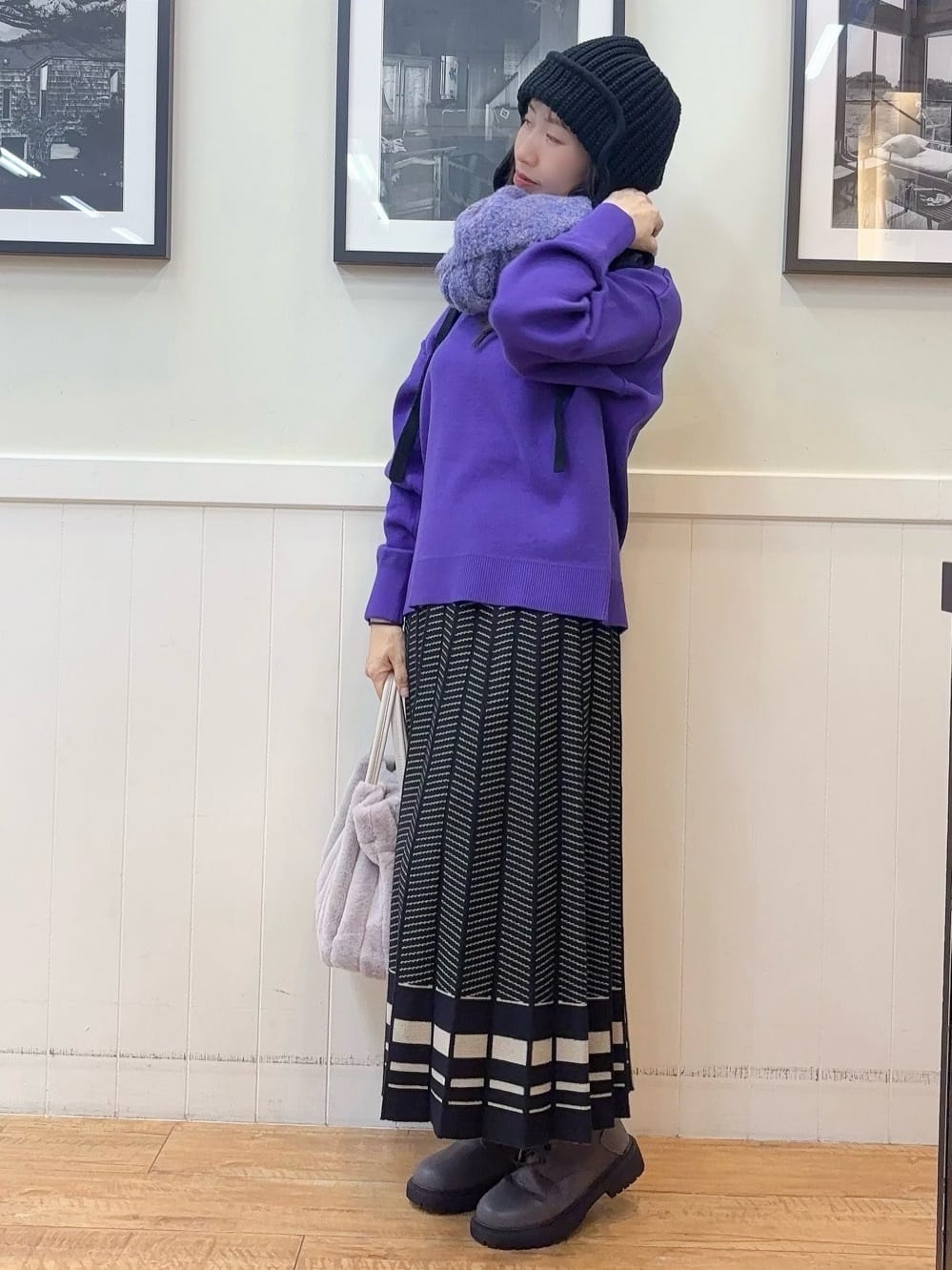 ゆうさんの「SHOO･LA･RUE｜【高レビュー/2WAY】きれい見えで上品な ストライプファートートバッグ」を使ったコーディネート
