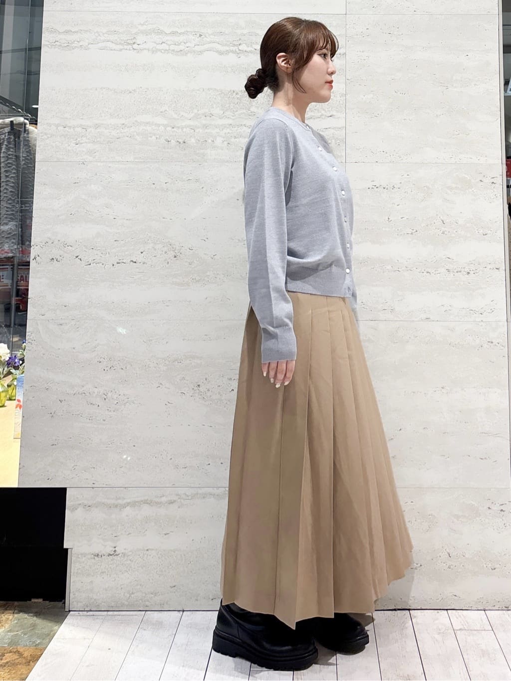 かほさんの「OPAQUE.CLIP｜【生活防水】厚底タンクソールストレッチブーツ」を使ったコーディネート