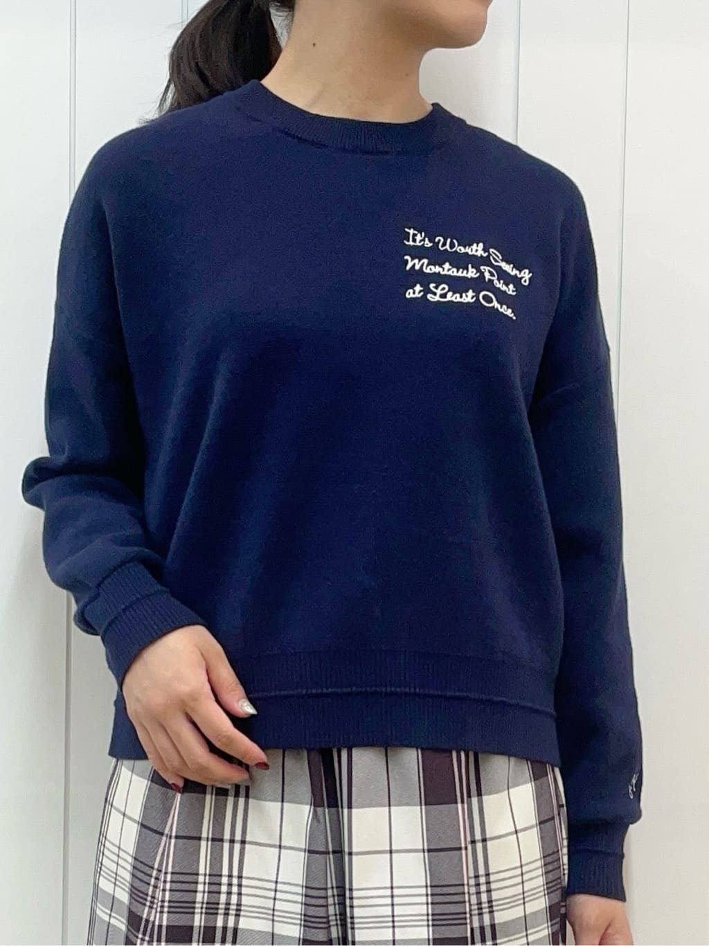 Mayaさんの「Dessin｜【洗える】刺繍入りジャカードニット」を使ったコーディネート