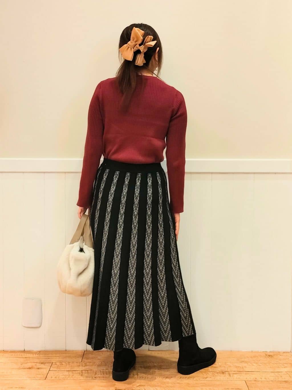 NMさんの「SHOO･LA･RUE｜ファー2層2WAYトートバッグ」を使ったコーディネート