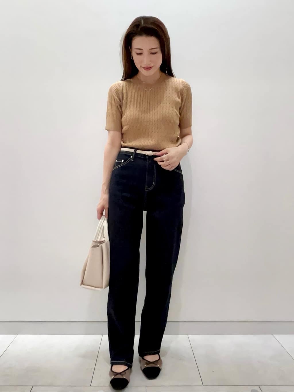 maiさんの「OPAQUE.CLIP｜ストレッチストレートデニム【洗濯機洗い可】」を使ったコーディネート