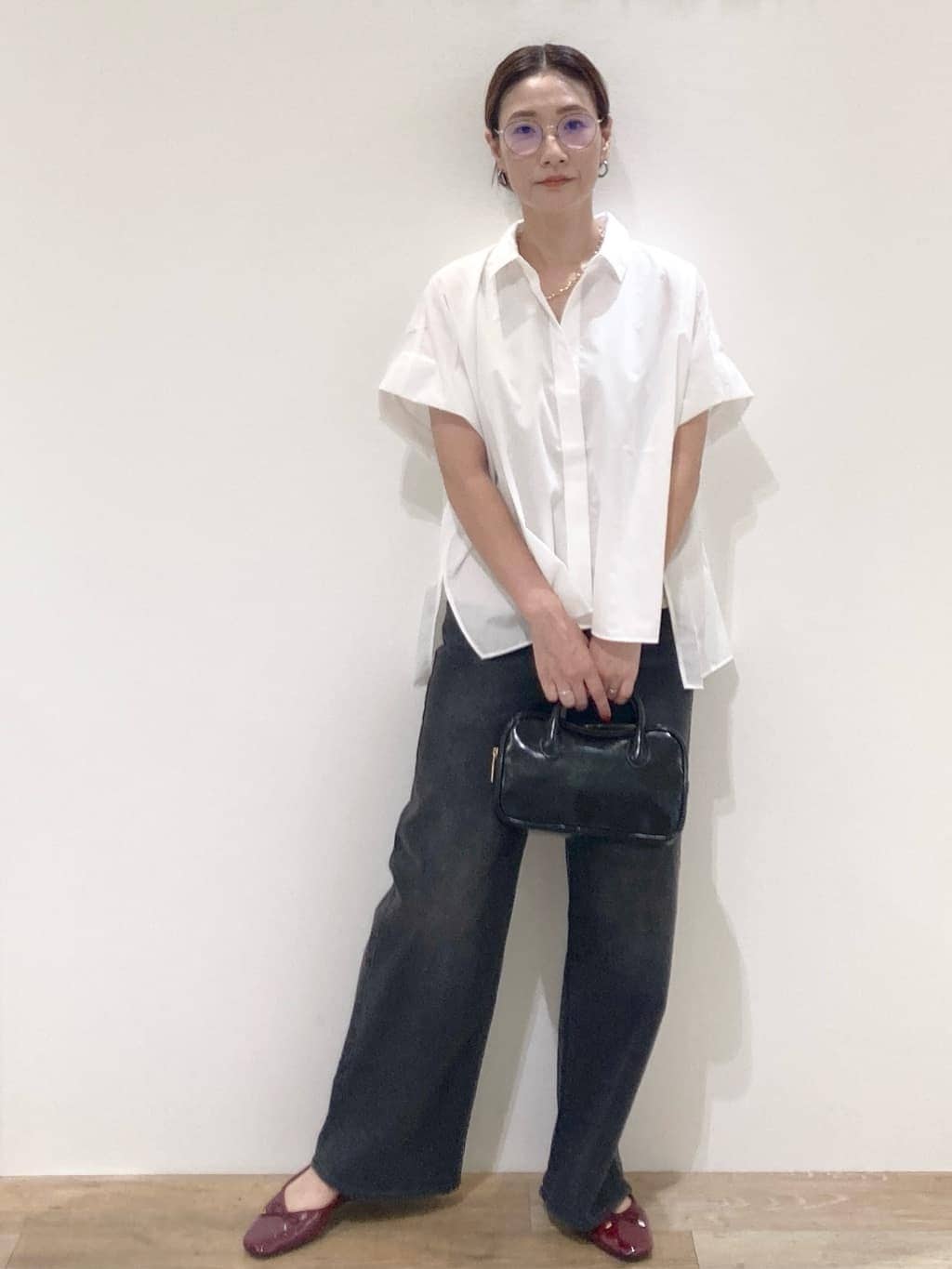 たけねぇさんの「OPAQUE.CLIP｜ストレッチバギーデニム【洗濯機洗い可】《SS～LL》」を使ったコーディネート
