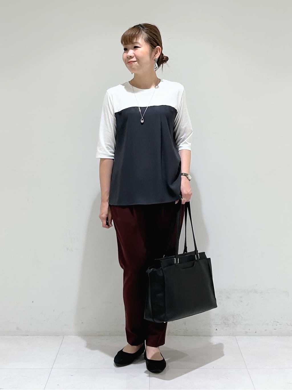 tsuyuさんの「INDIVI｜【洗える／セットアップ可能】凹凸ストレッチ素材ダブルジャケット」を使ったコーディネート
